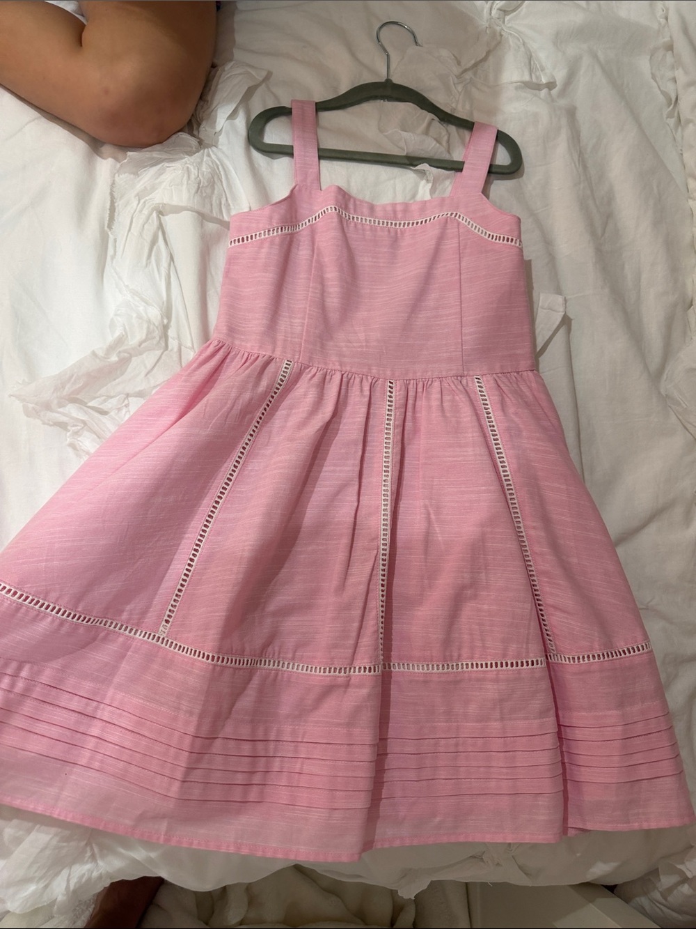 Janie and Jack Pink Eyelet-Trim Sleeveless Party Dress